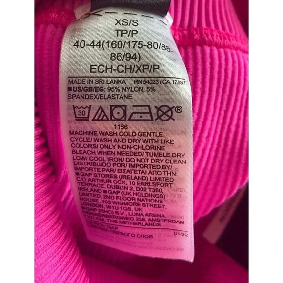 NWT Gap Fit Seamless Leggings High Rise Low Compression Hot Pink XS New - Picture 5 of 5